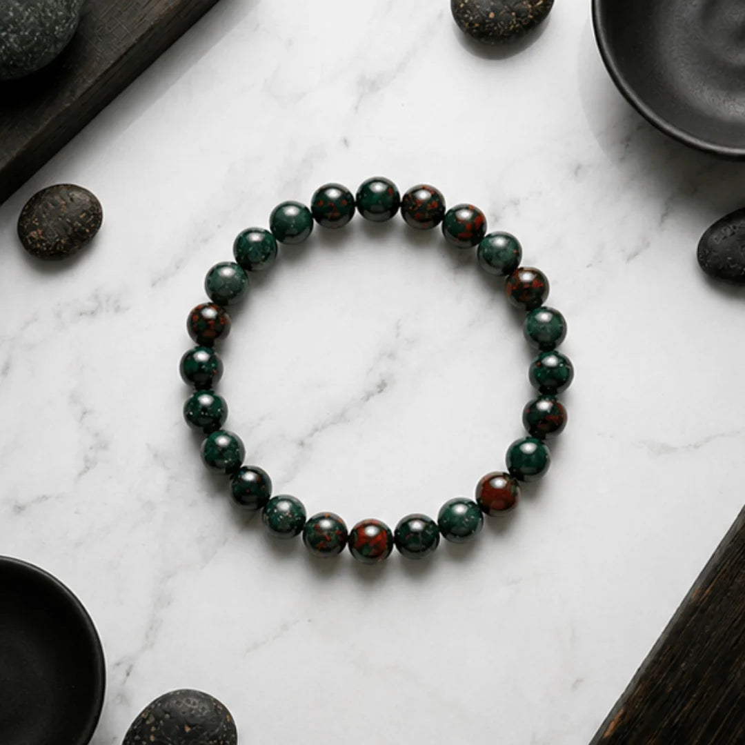 Natural Bloodstone Bracelet (8mm) for Strength & Vitality