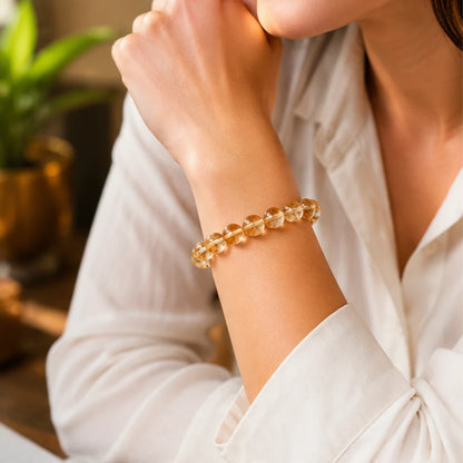 Natural Citrine Bracelet for Wealth & Prosperity