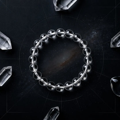 Natural Clear Quartz Bracelet (8mm) for Energy Healing & Positivity