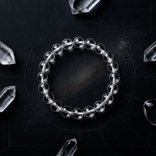 Natural Clear Quartz Bracelet (8mm) for Energy Healing & Positivity