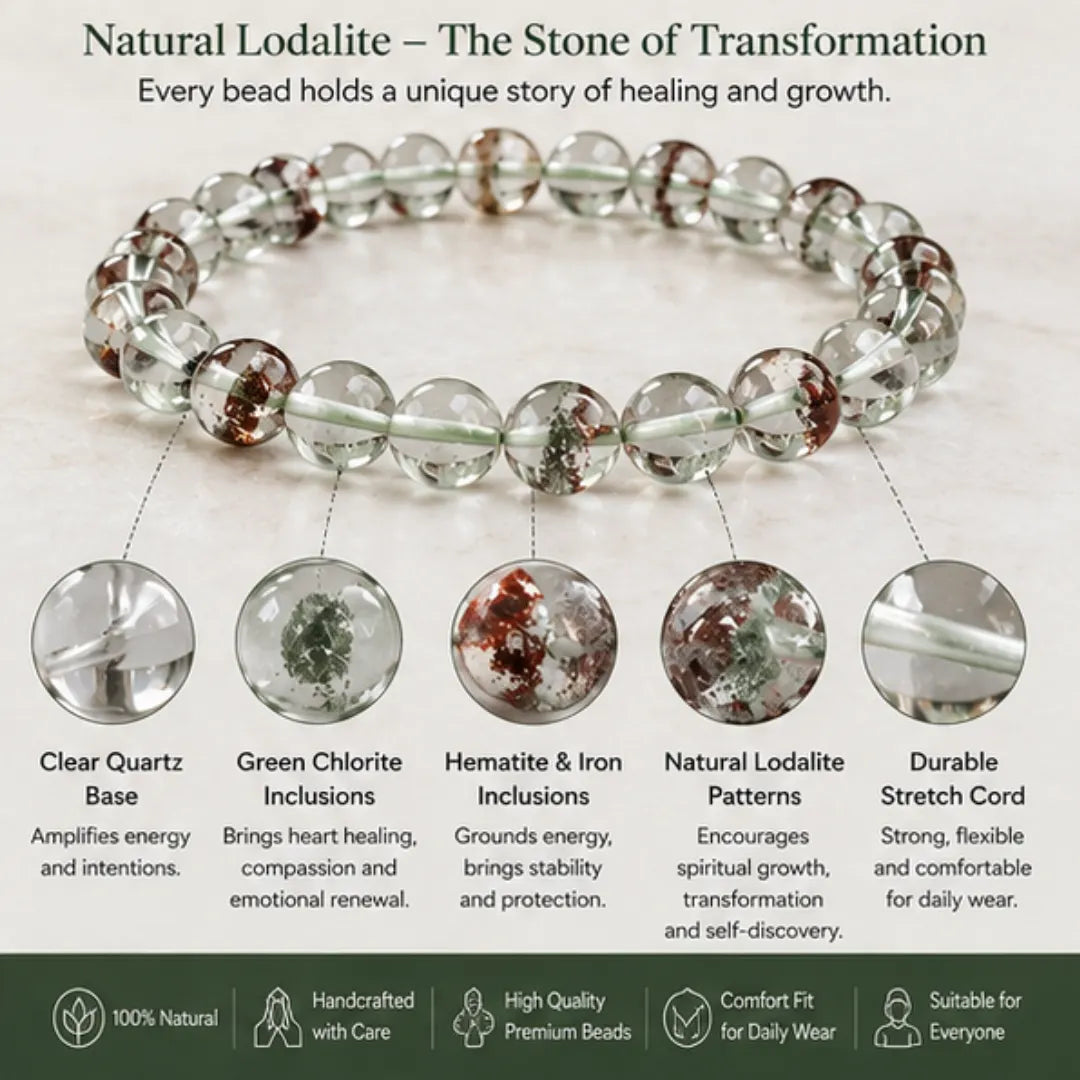 Natural Lodalite Bracelet for Healing & Spiritual Growth