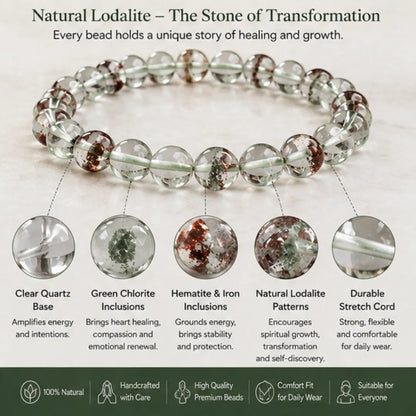 Natural Lodalite Bracelet for Healing & Spiritual Growth