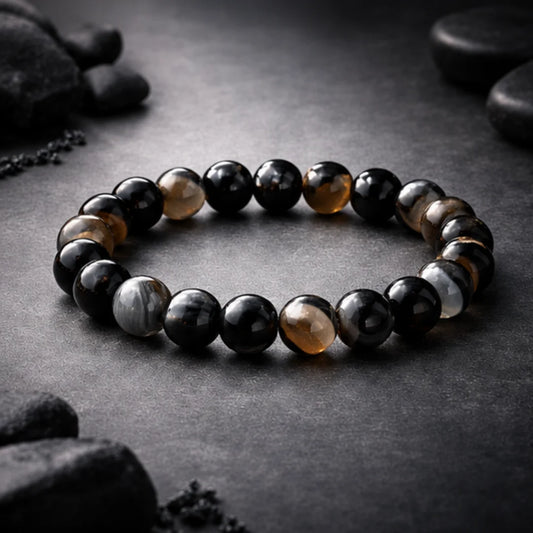 Natural Sulemani Hakik Bracelet (10mm) for Protection & Positivity