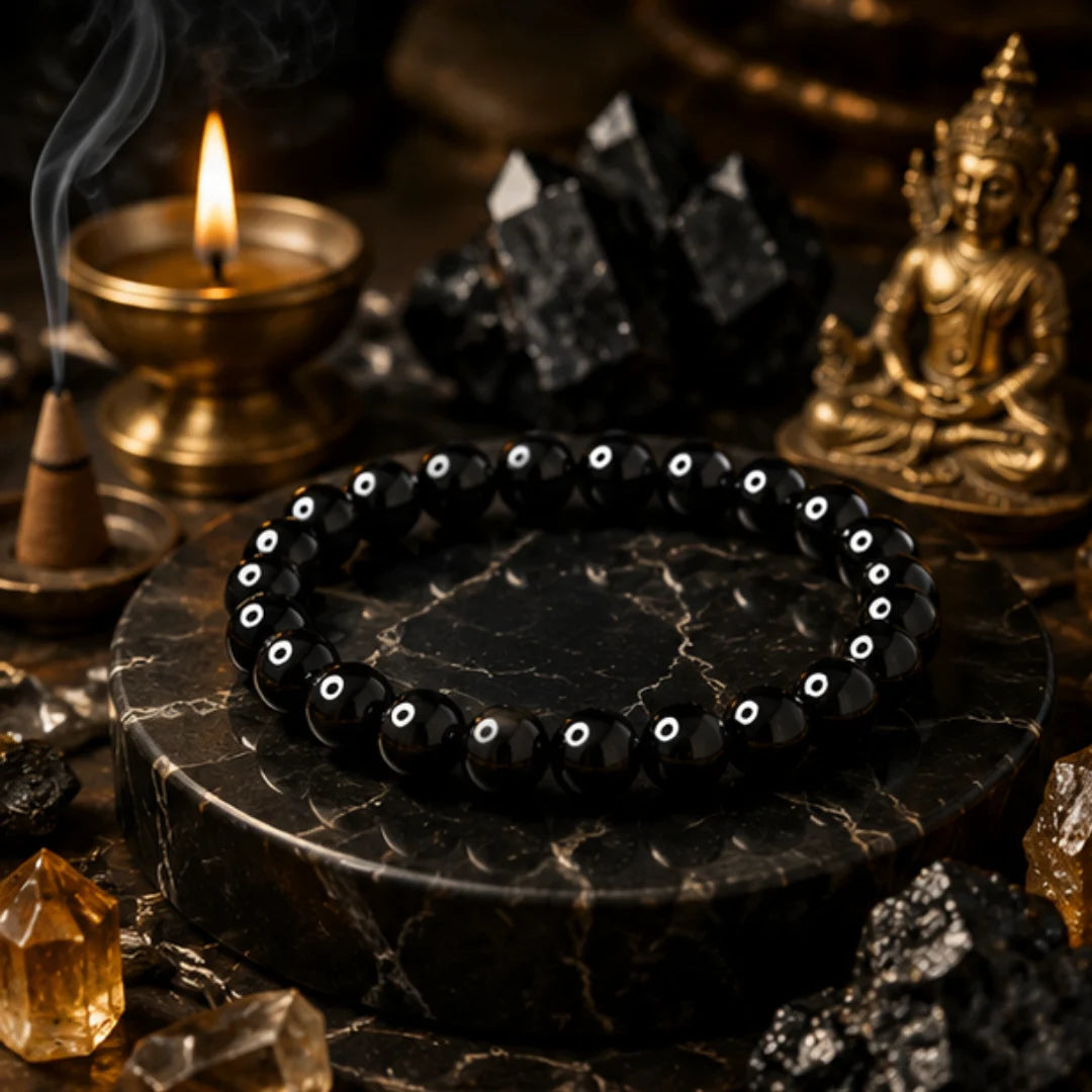 Natural Sulemani Hakik Healing Crystal Bracelet 8MM for Protection & Strength