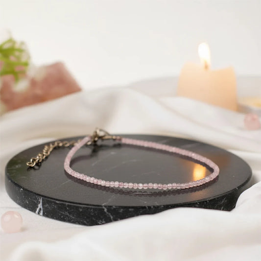Rose Quartz Anklet For Women/Ladies