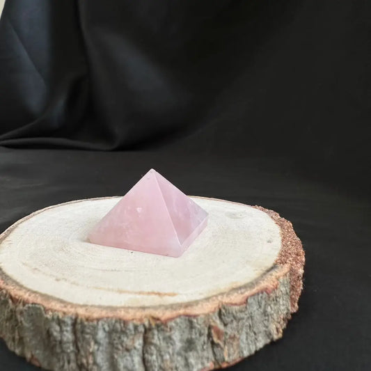ROSE QUARTZ PYRAMID ( APPROX : 100-125 GRAM) || GEM BHAGYA