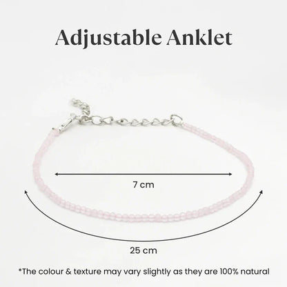 Rose Quartz Anklet For Women/Ladies