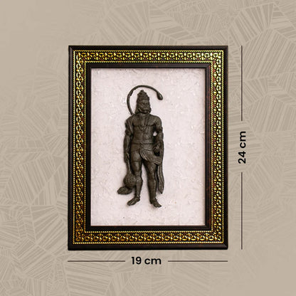 Pyrite Hanuman Ji With Selenite Plate