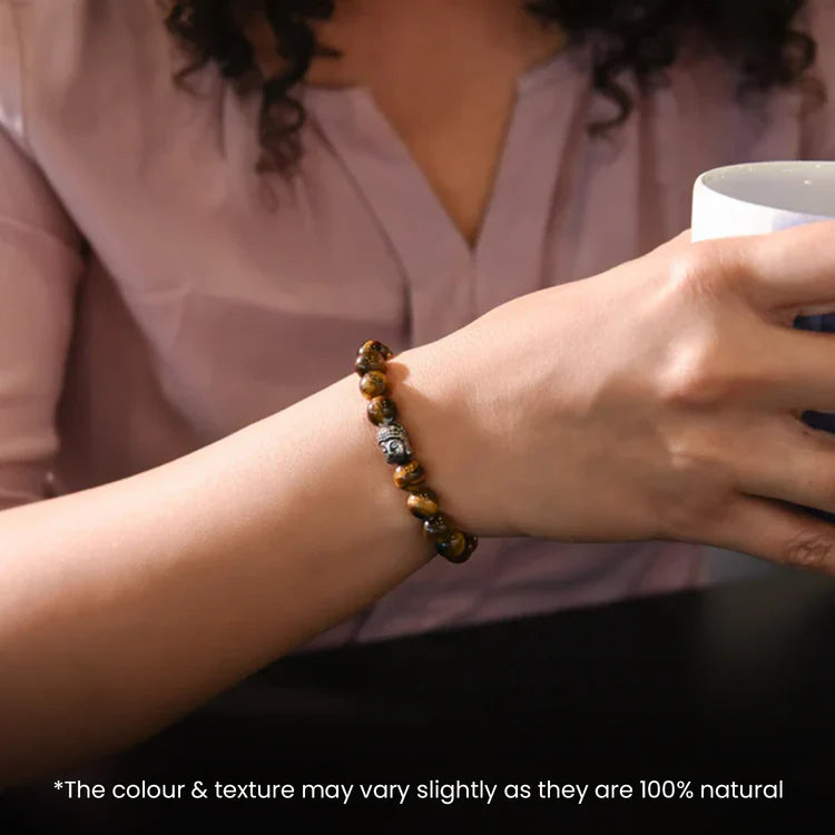 Tiger Eye Bracelet with FREE Raw Selenite Plate