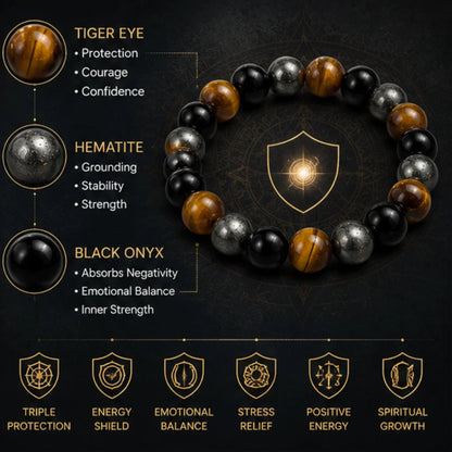 Triple Protection Bracelet for Energy Shield