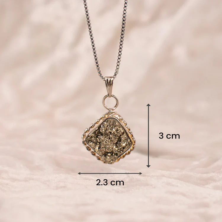 Natural Pyrite Pendant With - Lab Certified
