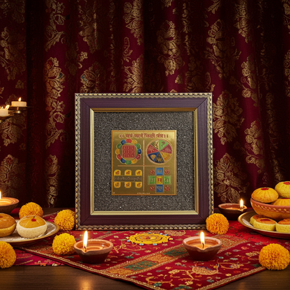 Sarva Karya Siddhi Yantra Pyrite Frame