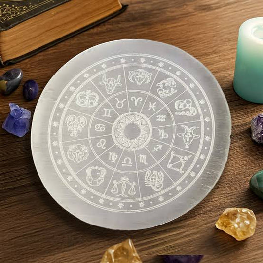 Natural Selenite Plate|| 3 Inch Size