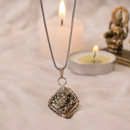 Natural Pyrite Pendant With - Lab Certified